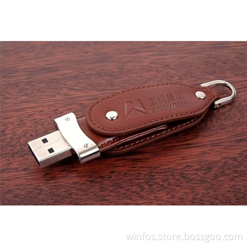 Metal Leather USB Flash Memory